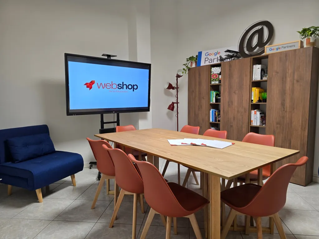 Sala riunioni della web agency Webshop a Pescara